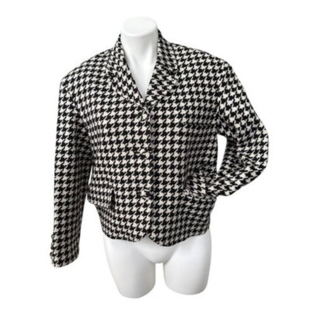 United Colors of Benetton Small Blazer Cropped Jacket Vintage 3/4 Sleeve READ T3